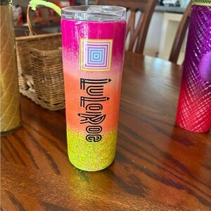 LuLaRoe Pink and Green Gradient Tumbler